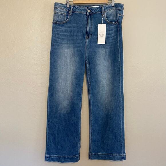 Risen Jeans Womens Size 3XL Medium Wash Straight Leg High Rise Stretch - Picture 3 of 9